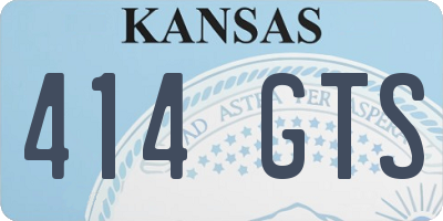 KS license plate 414GTS