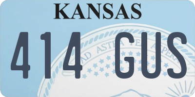 KS license plate 414GUS