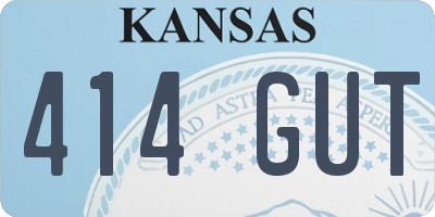 KS license plate 414GUT