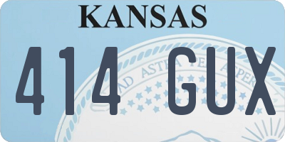 KS license plate 414GUX