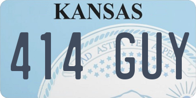 KS license plate 414GUY