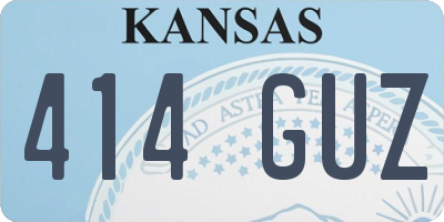 KS license plate 414GUZ