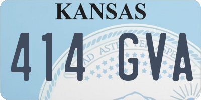 KS license plate 414GVA