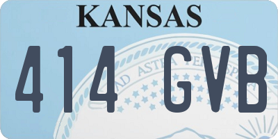 KS license plate 414GVB