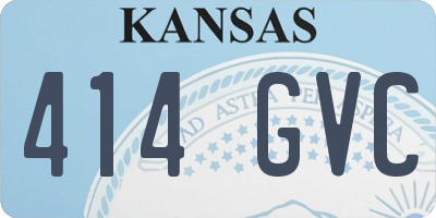 KS license plate 414GVC