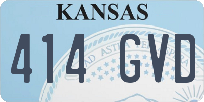 KS license plate 414GVD
