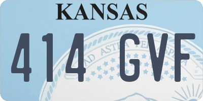 KS license plate 414GVF