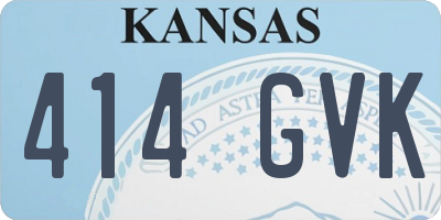 KS license plate 414GVK