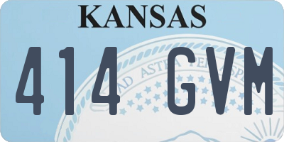 KS license plate 414GVM