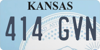 KS license plate 414GVN