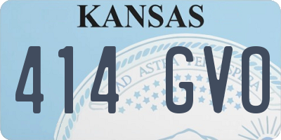 KS license plate 414GVO
