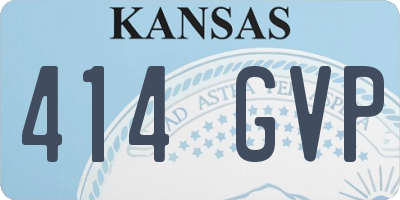 KS license plate 414GVP