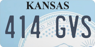 KS license plate 414GVS