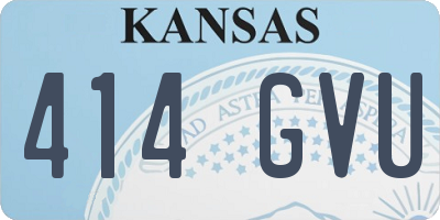 KS license plate 414GVU