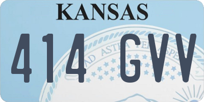 KS license plate 414GVV