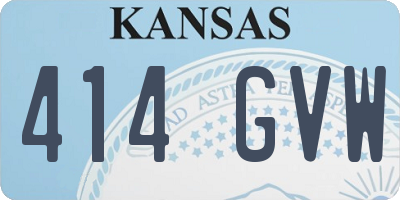 KS license plate 414GVW
