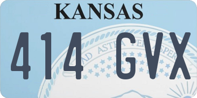 KS license plate 414GVX