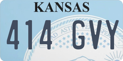 KS license plate 414GVY