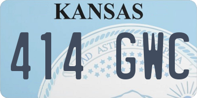 KS license plate 414GWC