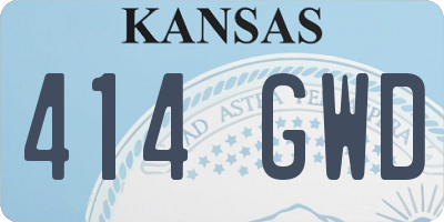 KS license plate 414GWD