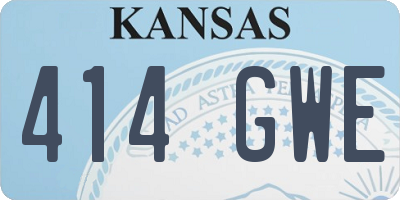 KS license plate 414GWE