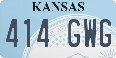 KS license plate 414GWG