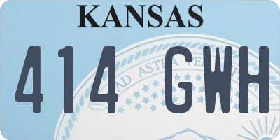 KS license plate 414GWH