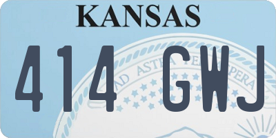 KS license plate 414GWJ