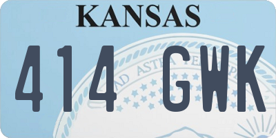 KS license plate 414GWK