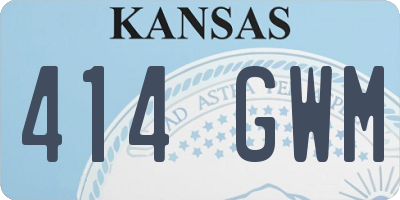 KS license plate 414GWM