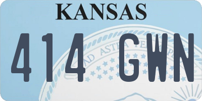 KS license plate 414GWN