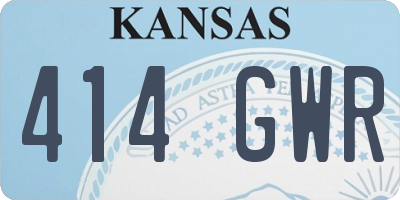 KS license plate 414GWR