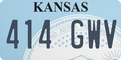 KS license plate 414GWV