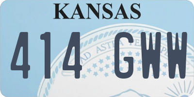 KS license plate 414GWW
