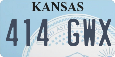 KS license plate 414GWX