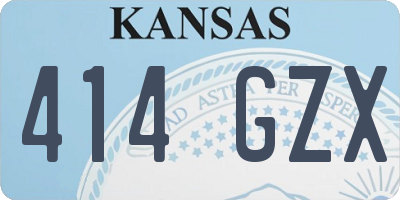 KS license plate 414GZX