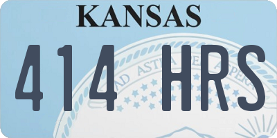 KS license plate 414HRS