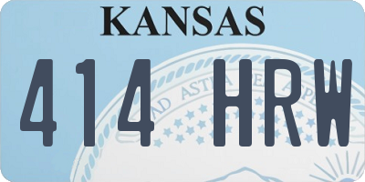 KS license plate 414HRW
