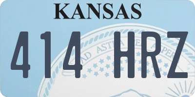KS license plate 414HRZ