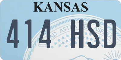 KS license plate 414HSD