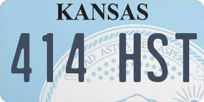 KS license plate 414HST
