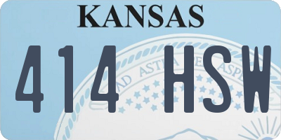 KS license plate 414HSW