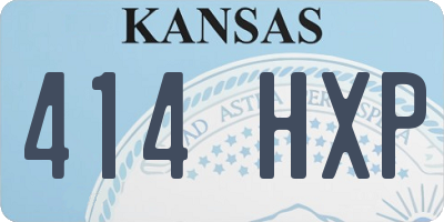KS license plate 414HXP