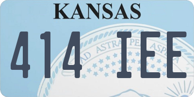 KS license plate 414IEE