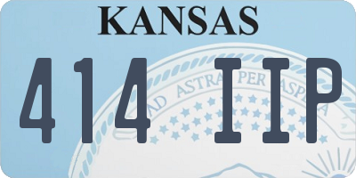 KS license plate 414IIP