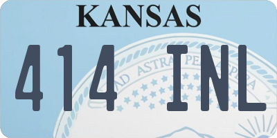 KS license plate 414INL