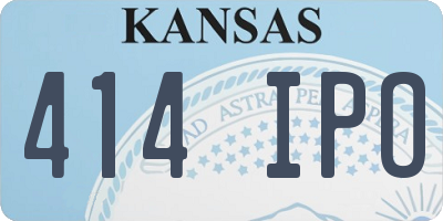 KS license plate 414IPO