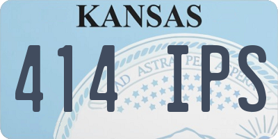 KS license plate 414IPS