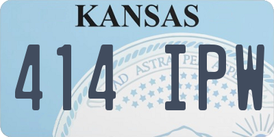 KS license plate 414IPW