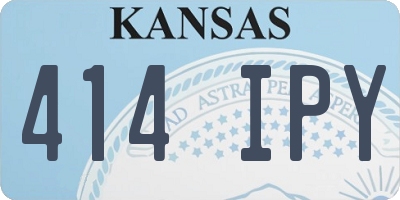 KS license plate 414IPY